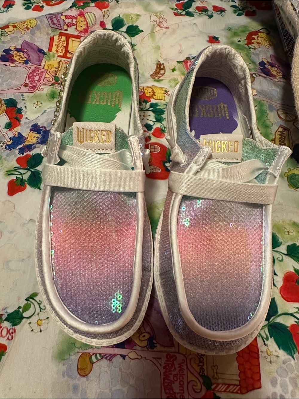 Hey Dude Women's Pastel Iridescent Sequin Slip-Ons